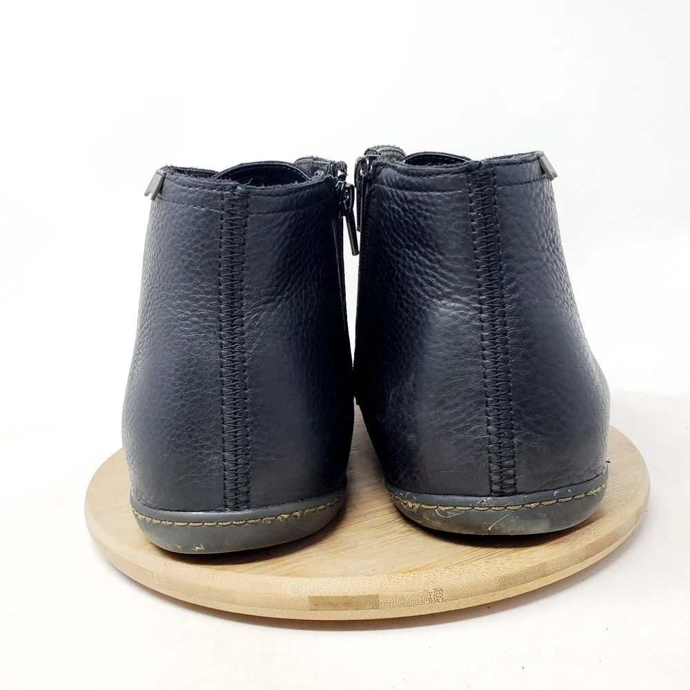 Camper Peu Shoes Mens 46 Black Leather Zip Retro Ankle Boot Sneaker WORN